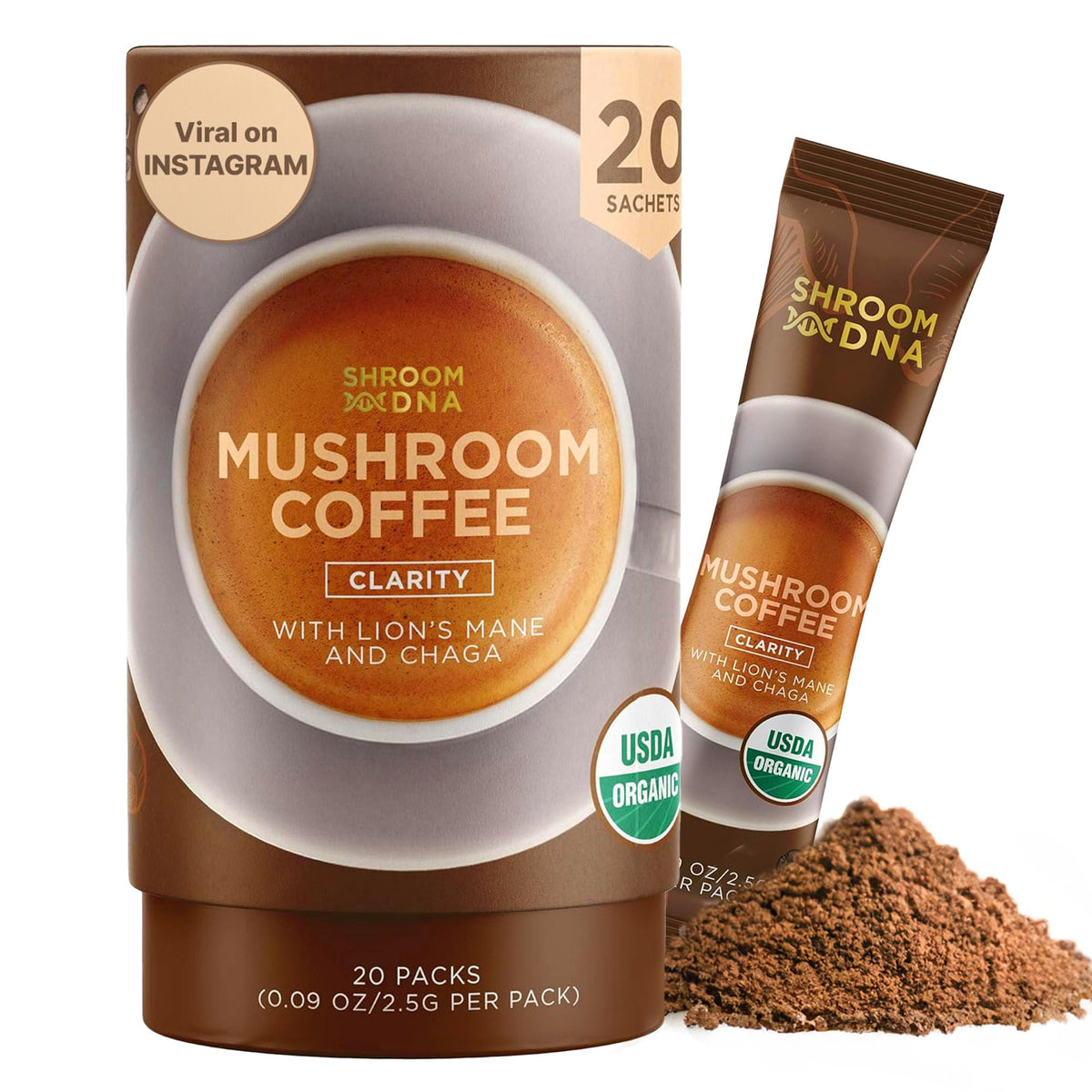 Mélange de café aux champignons MATCHA DNA avec emballage avant