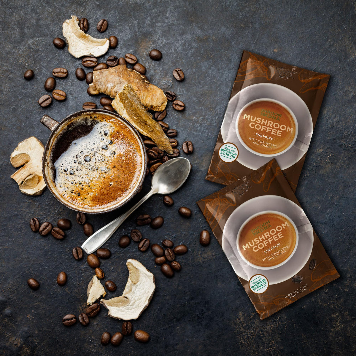 Mélange de café aux champignons MATCHA DNA avec ingrédients naturels