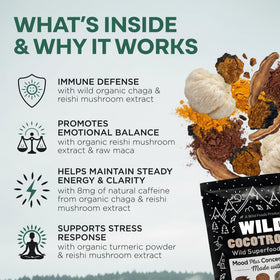 Mélange de chocolat chaud Wild Foods avec cuillère