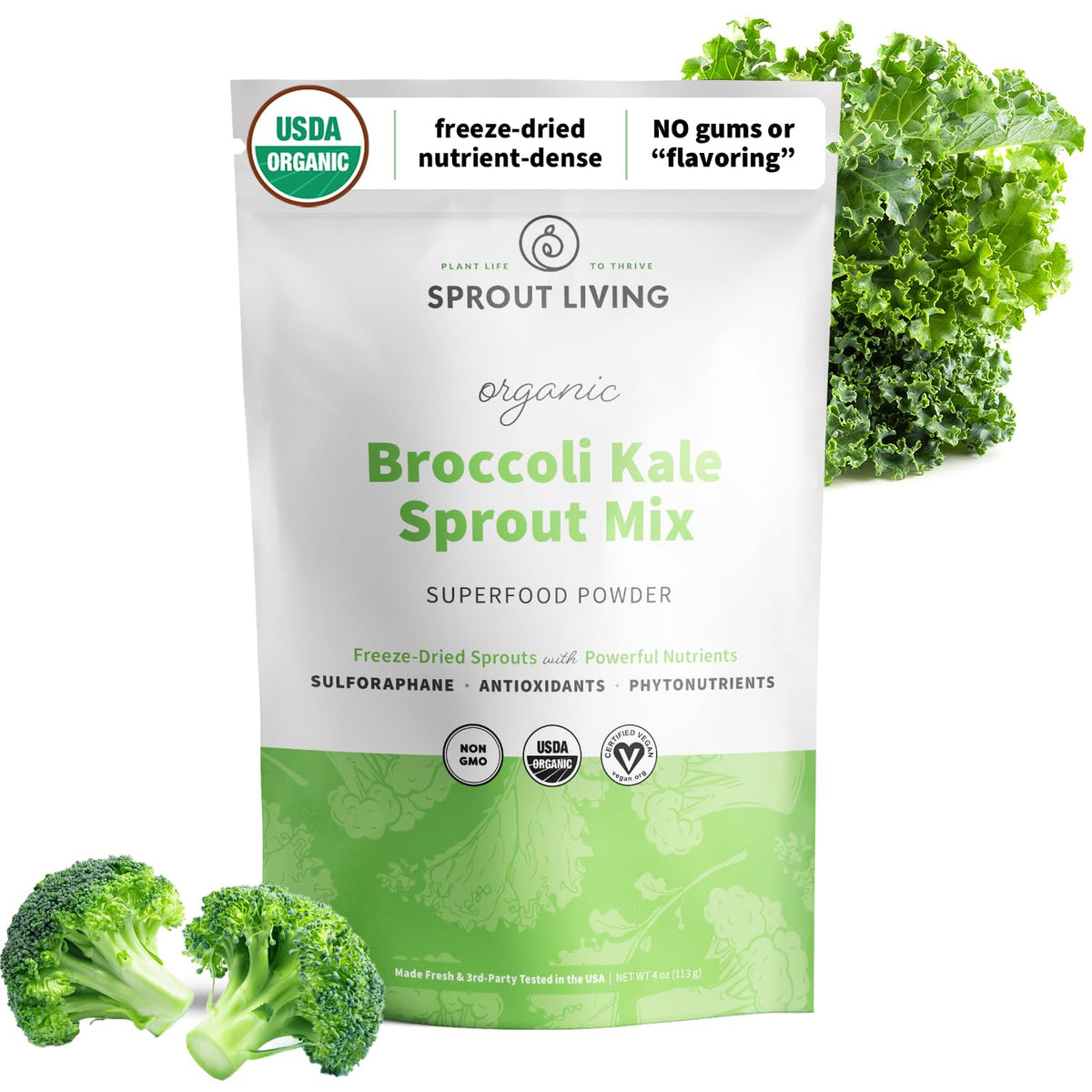 Mélange de Germes de Brocoli et Chou Frisé Sprout Living 120g face avant