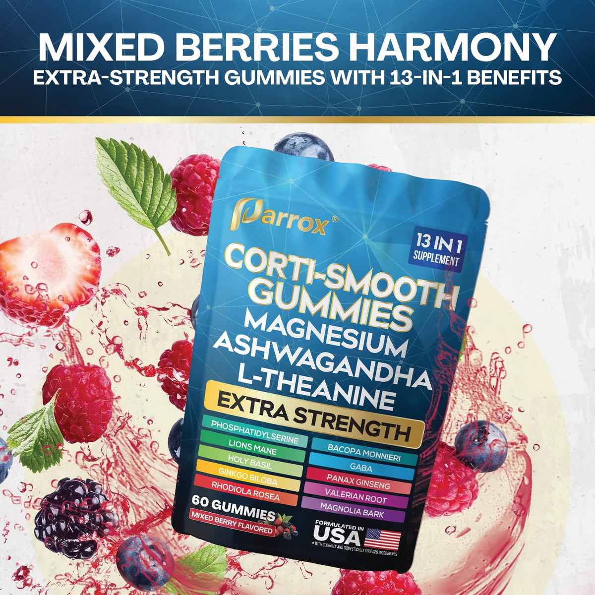 Mélange de gummies Parrox avec ingrédients naturels
