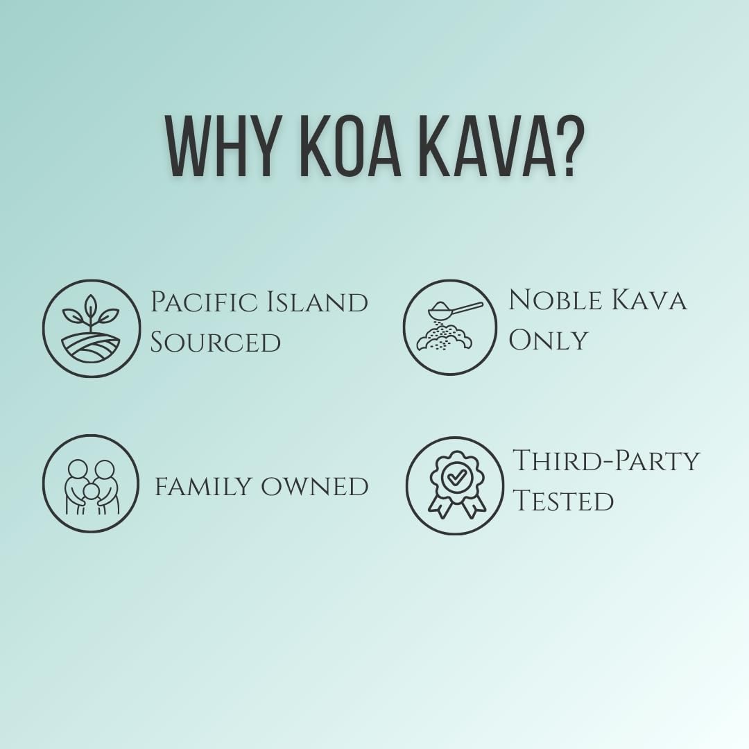 Mélange de Koa Kava dans un verre avec des fruits