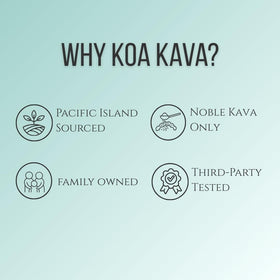 Mélange de Koa Kava dans un verre avec des fruits