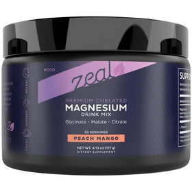 Mélange de magnésium Zeal Naturals Pêche Mangue, packaging avant