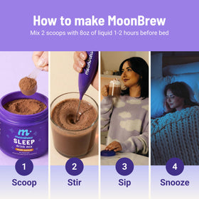 Mélange de MoonBrew Chocolat Caramel avec des tasses
