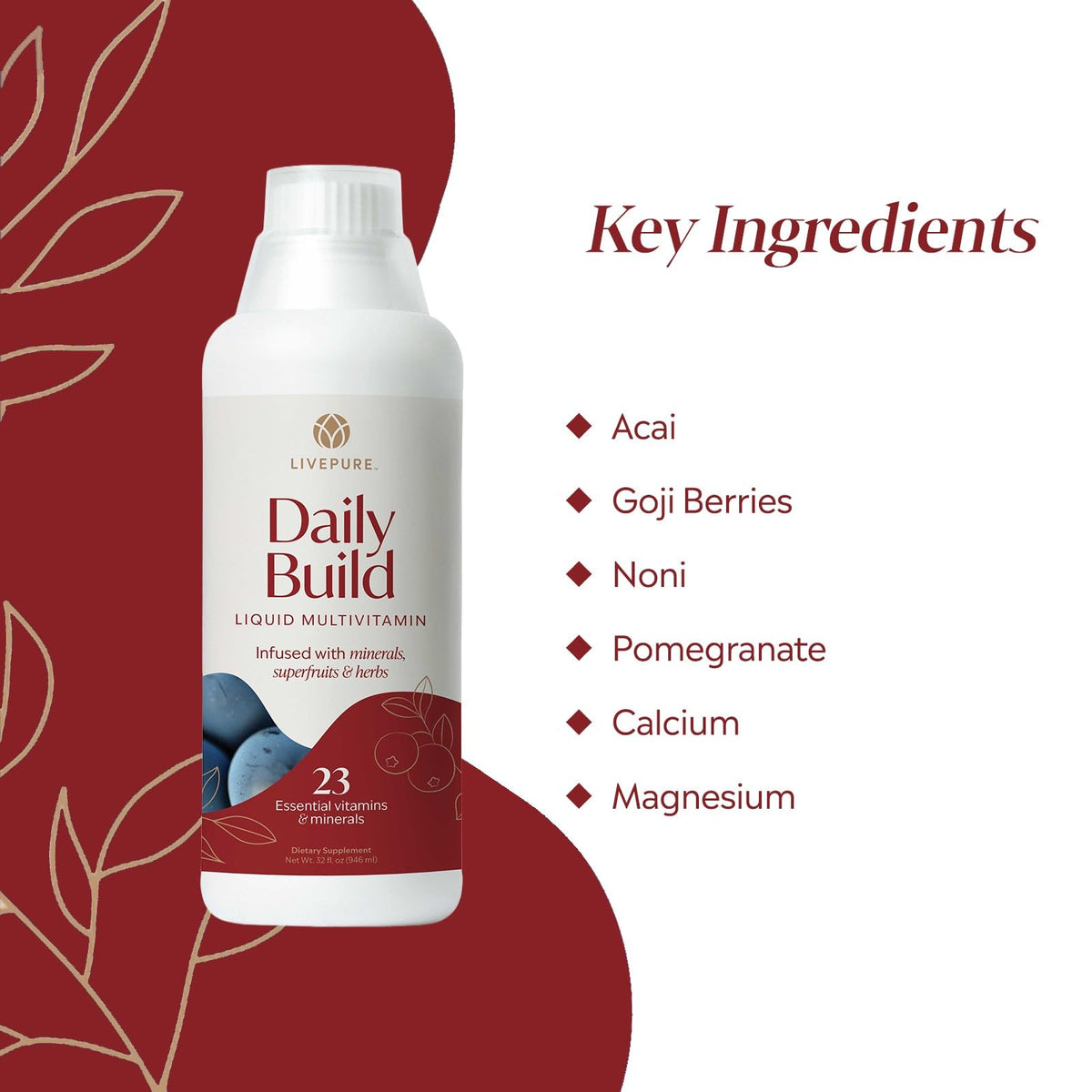 Mélange de PURE Daily Build versé dans une cuillère