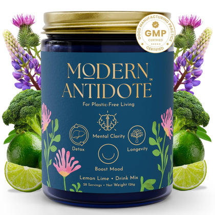 Mélange de soutien hépatique Modern Antidote au citron vert, boîte vue de face