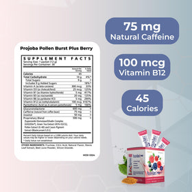 Mélange de Youngevity Pollen Burst Plus Berry dans un verre d'eau