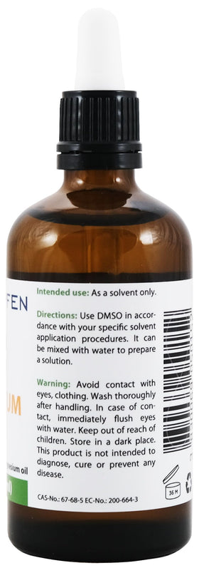 Mélange DMSO et huile de magnésium dans son tube en carton