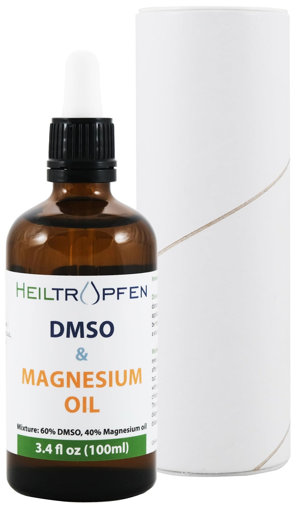 Mélange DMSO et Huile de Magnésium Heiltropfen 3,4 Oz vue de face