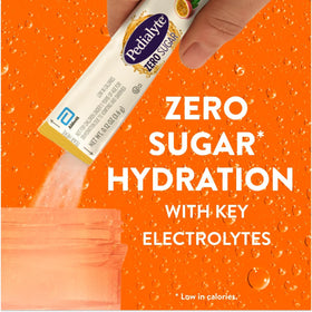 Mélange électrolytique Pedialyte avec sachets en vue de face
