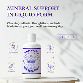 Mélange minéral Fulvic Humique Inner Vitality avec une cuillère dosette