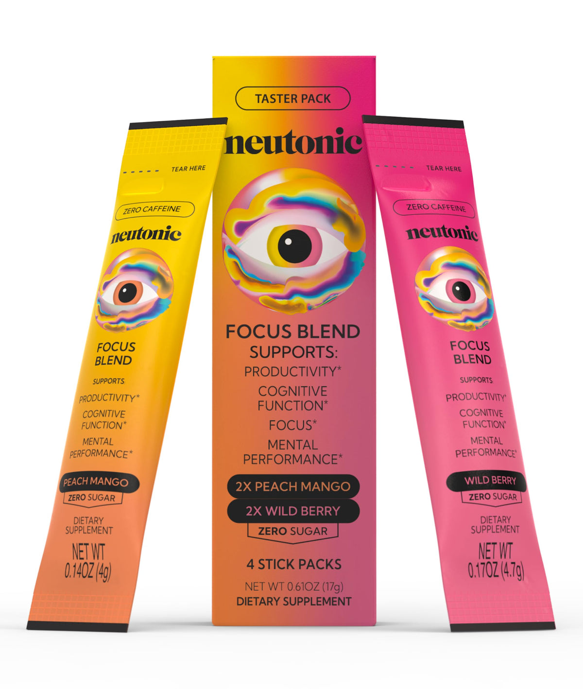 Mélange Nootropique Focus Neutonic sachets portables