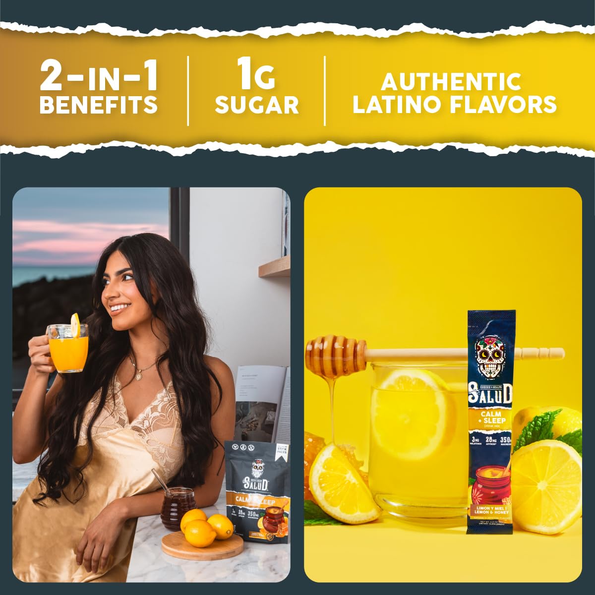 Mélange Taste Salud saveur citron miel en verre