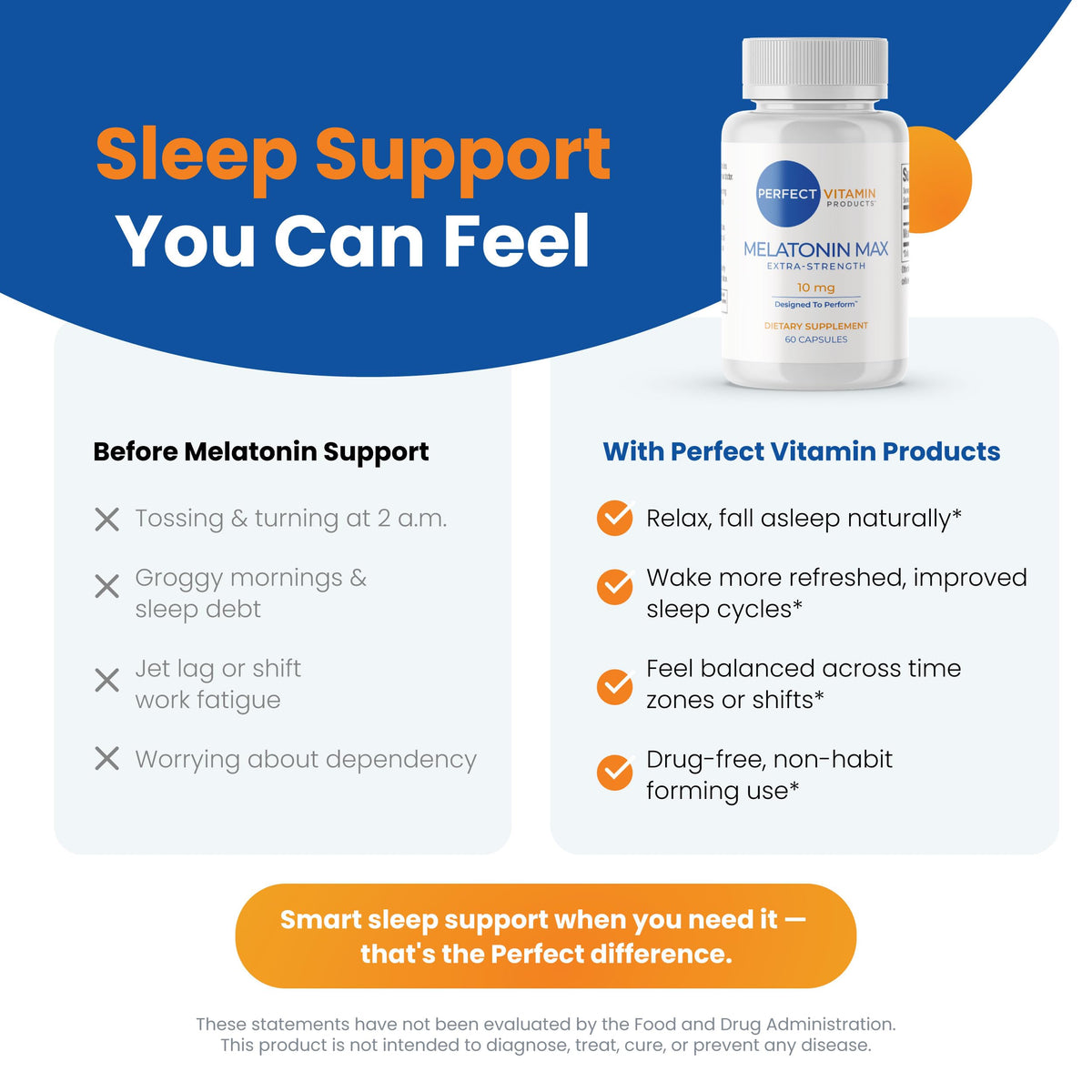 Melatonin 10mg bottles displayed on a shelf