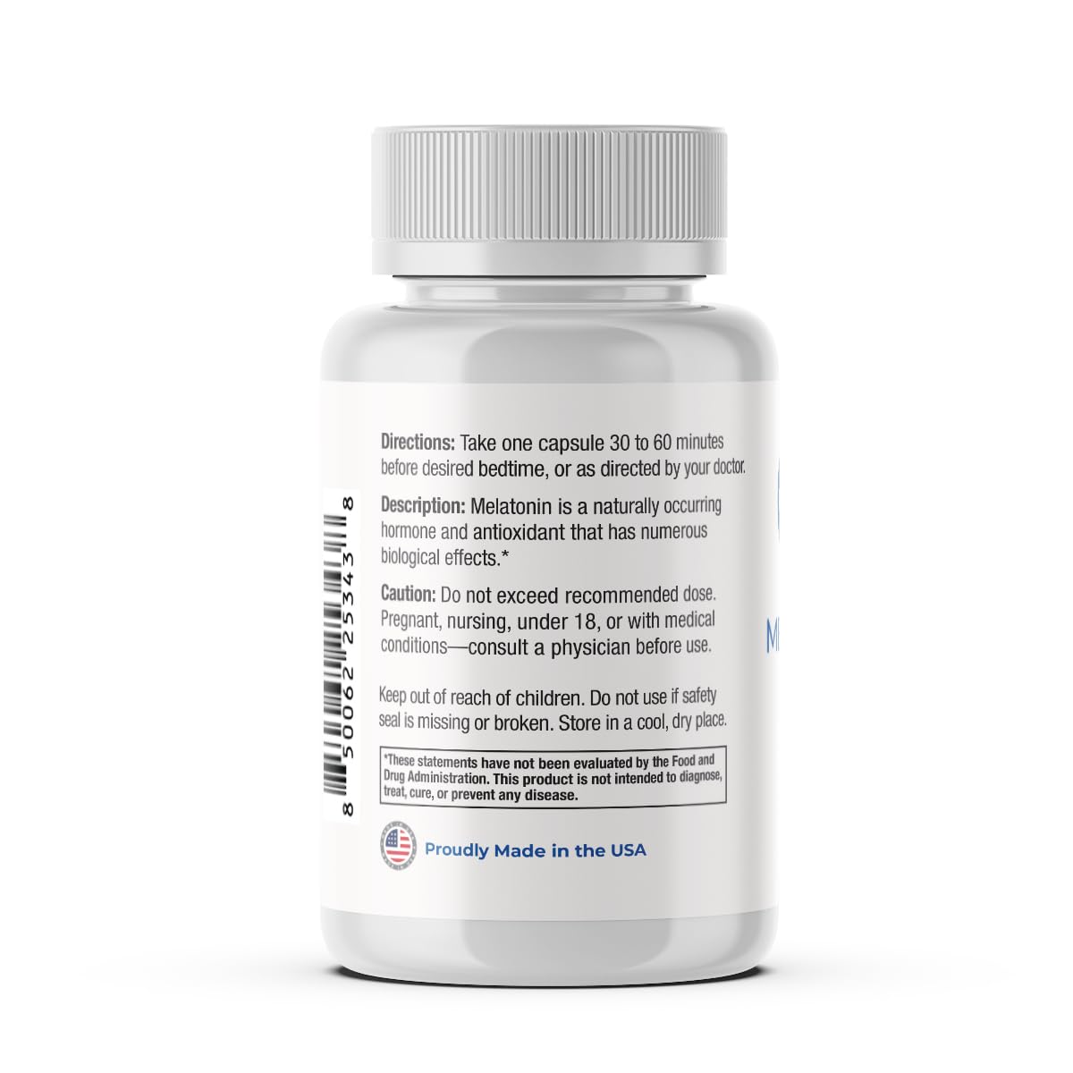 Melatonin 10mg capsules with a glass of water
