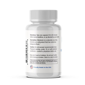 Melatonin 10mg capsules with a glass of water