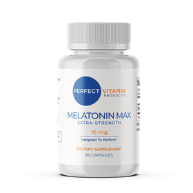 Melatonin 10mg Perfect Vitamin Products 60 capsules front view