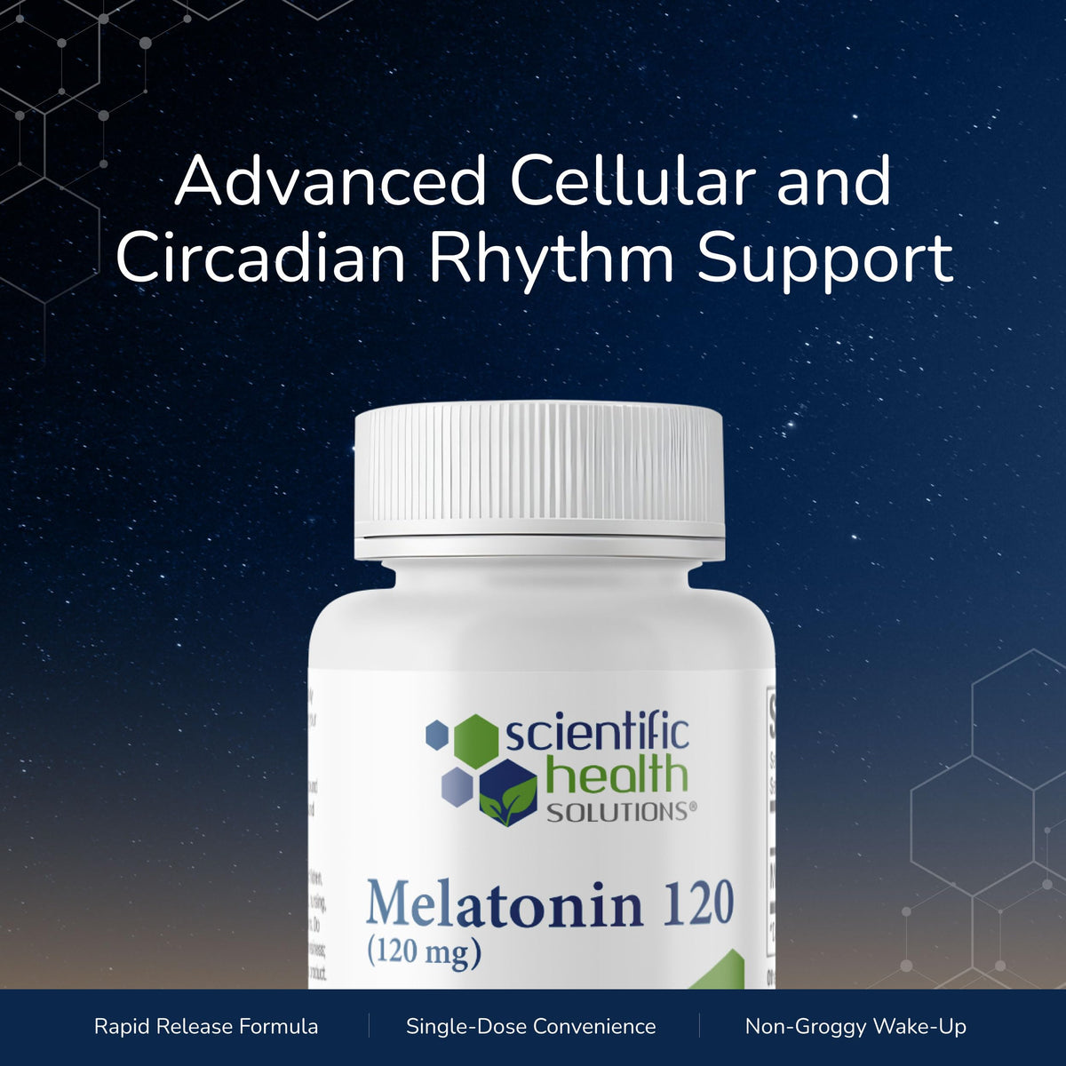 Melatonin 120mg Scientific Health Solutions capsules en gros plan