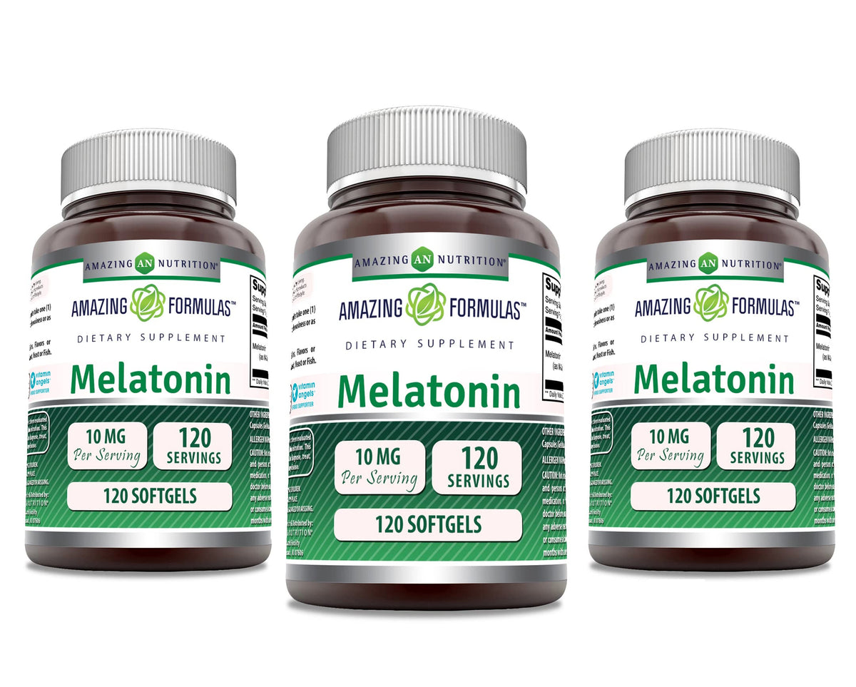 Mélatonine 10 mg Amazing Nutrition flacon de 120 gélules