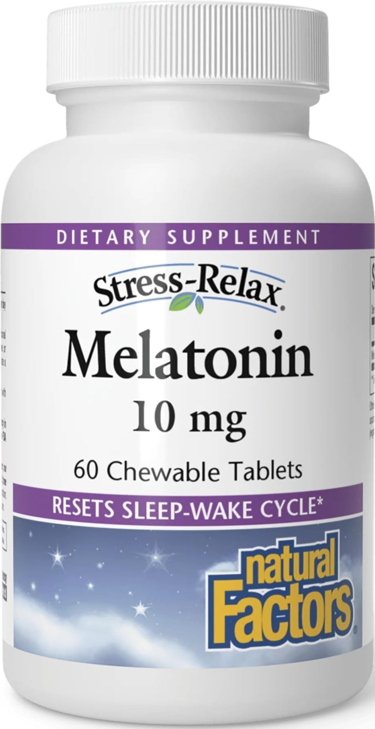 Melatonine 10 mg Natural Factors comprimés à mâcher menthe