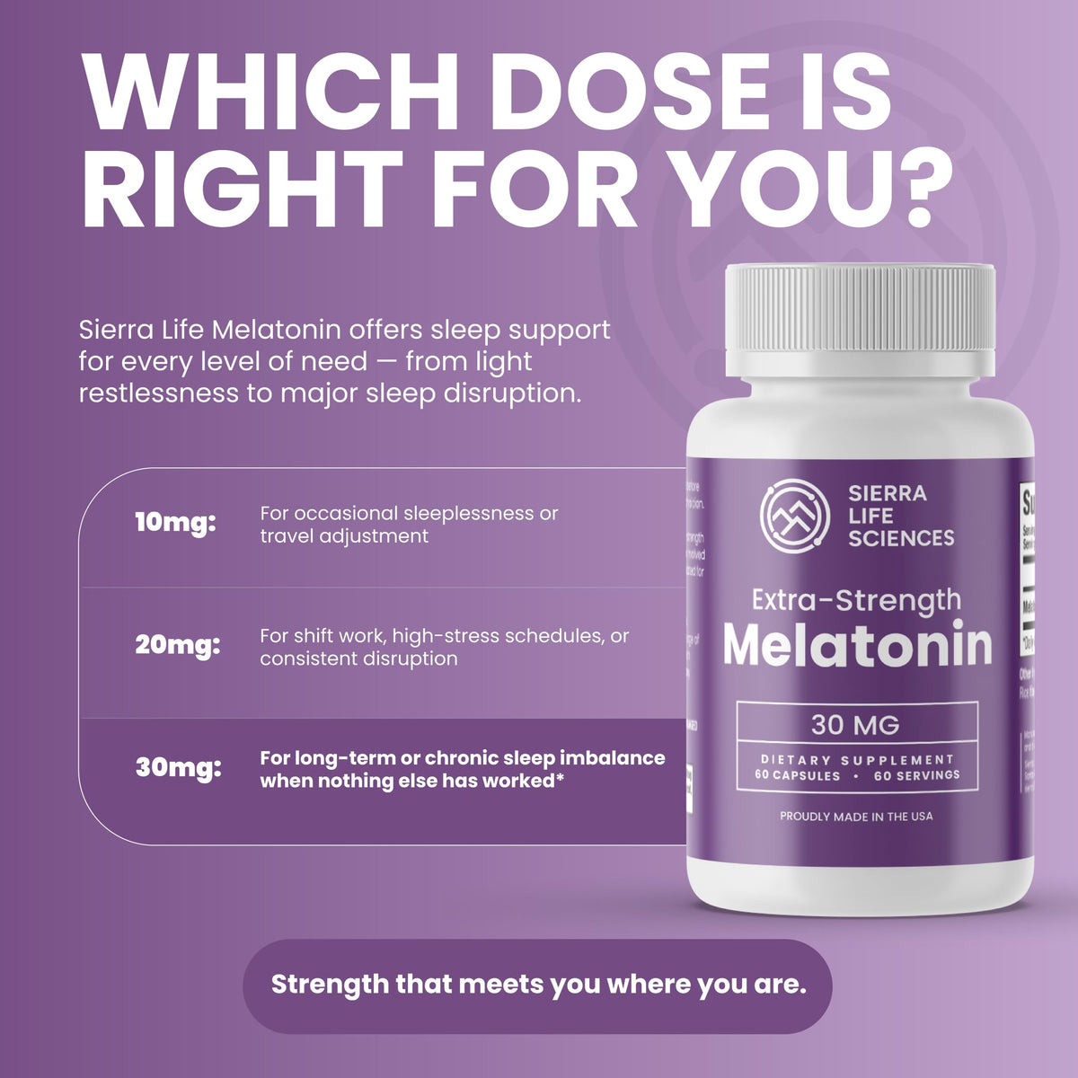 Mélatonine 30 mg SIERRA LIFE SCIENCES en contexte de routine nocturne