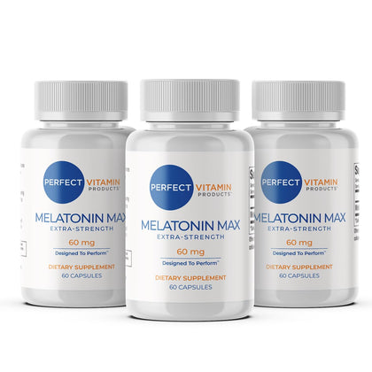 Mélatonine 60mg Perfect Vitamin Products paquet de 3 capsules