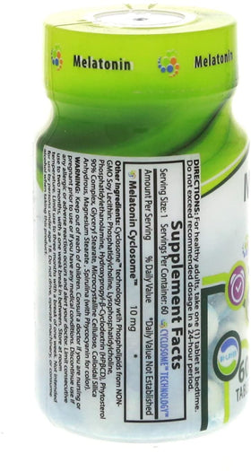 Mélatonine NATURE'S ESSENTIALS 10mg sur un bureau