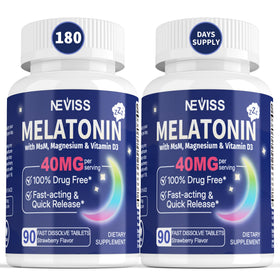 Mélatonine NEVISS 40 mg comprimés sublinguaux, emballage avant