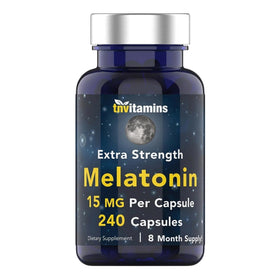 Mélatonine tnvitamins 15 MG par capsule, bouteille de 240 capsules
