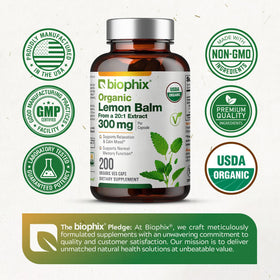 Mélisse biologique en extrait, utilisé pour les capsules biophix