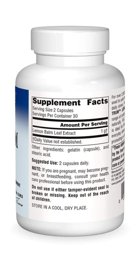 Mélisse Complète 500 Mg Planetary Herbals, capsules à l'intérieur du flacon