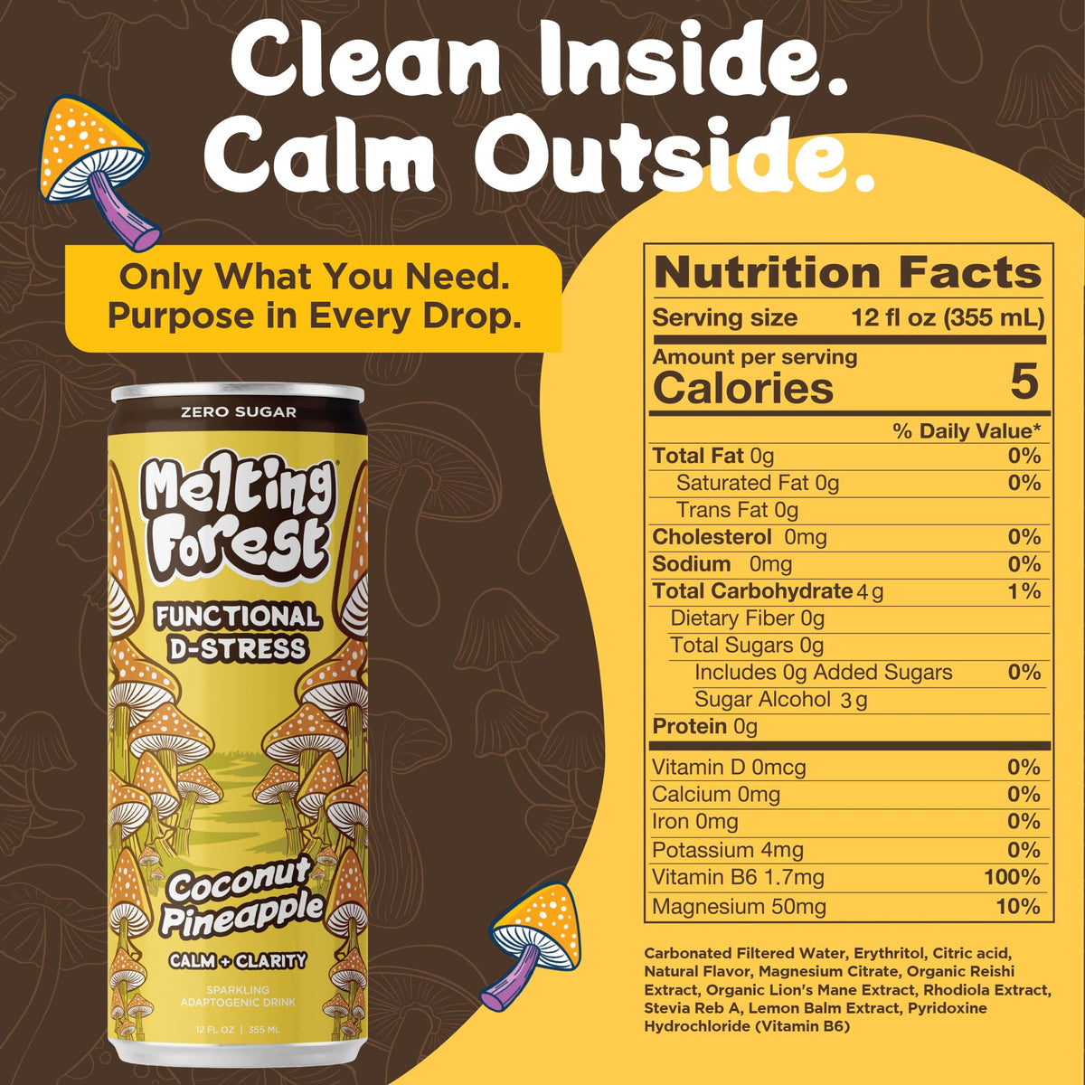MELTING FOREST Boisson D-Stress Ananas Coco paquet de 12