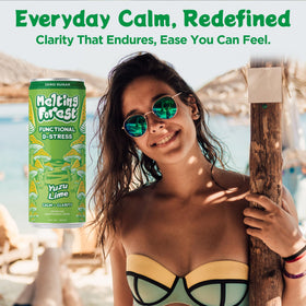 MELTING FOREST Boisson Yuzu Lime D-Stress canette avec ingrédients