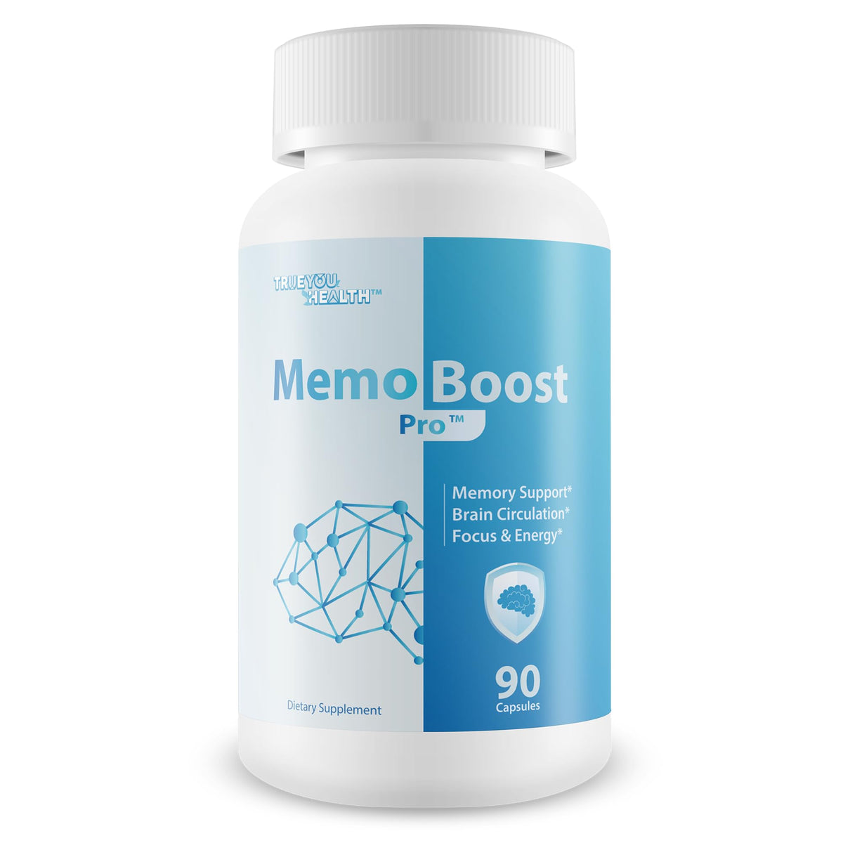 Memo support Pro capsules de True You Health, vue de face