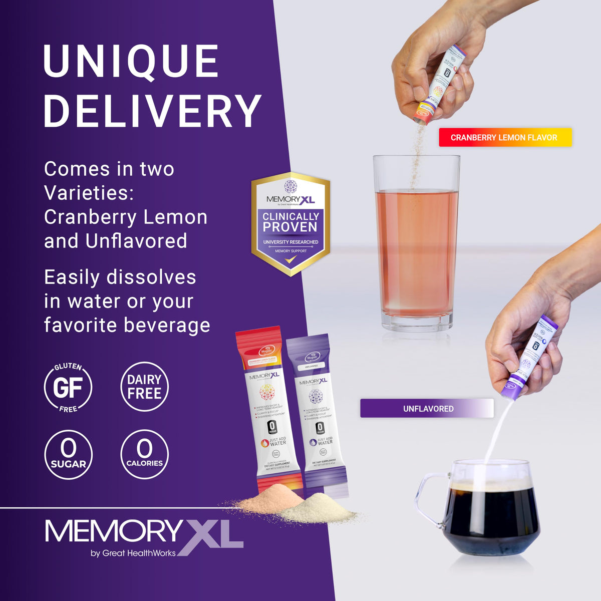 MemoryXL stick pack sur fond blanc