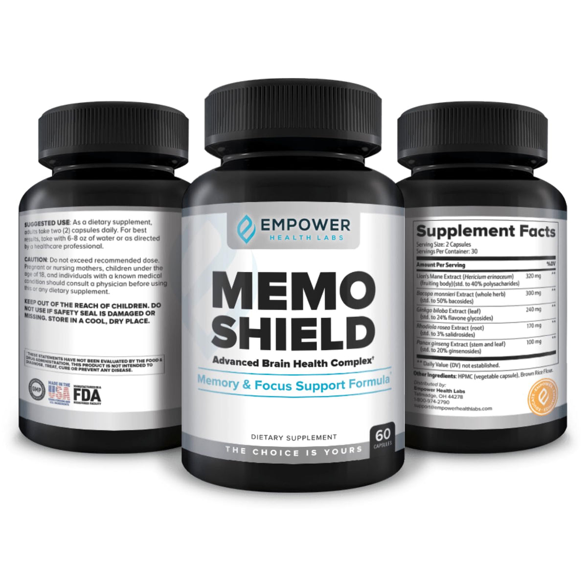 MemoShield capsules dans leur emballage original