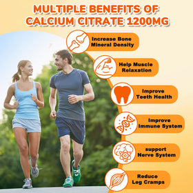Menkru Gummies Calcium Citrate 1200 mg en gros plan sur une gummy à l'orange