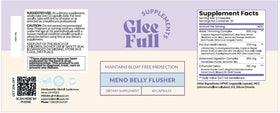 Meno Belly Flusher GLEEFULL SUPPS, prise de capsules avec un verre d'eau