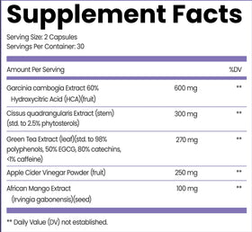Meno Shred GLEEFULL SUPPS avec des ingrédients naturels affichés