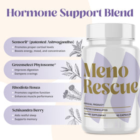 MenoRescue Compléments Alimentaires Ménopause 70g - ingrédients détaillés