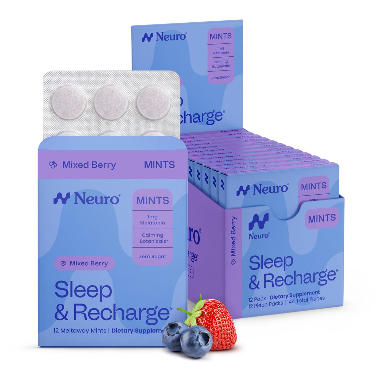Menthes Fondantes Neuro Mixed Berry, emballage avant