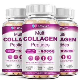 MENXI Multi Collagen Peptides Softgel 180 CT gélules en boîte