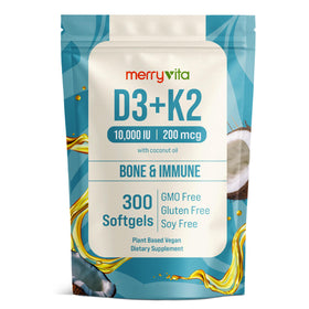 MERRY VITA D3 K2 300 gélules végétales, sachet avant