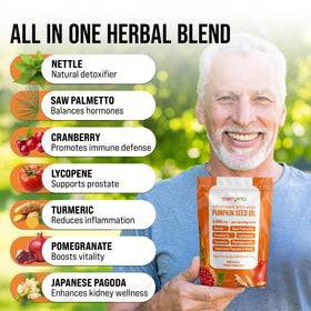 MERRY VITA Huile de Pépin de Citrouille 3000mg flacon avec gélules et des ingrédients naturels