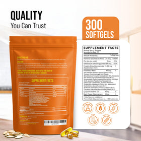 MERRY VITA Huile de Pépin de Citrouille 3000mg gélules sur une table