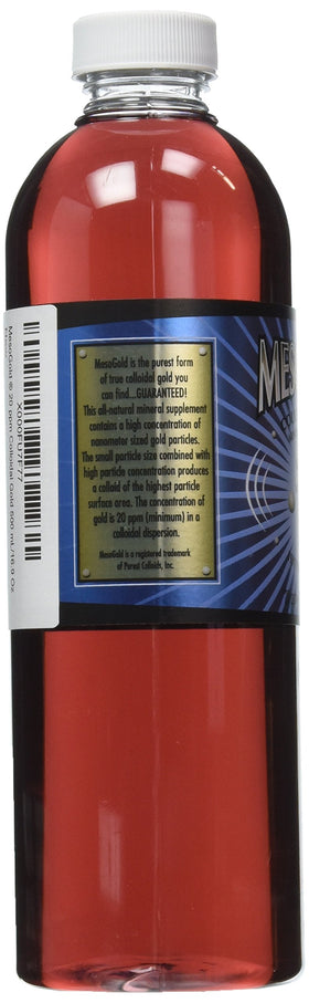 MesoGold 500 mL bottle with label details
