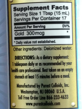 MesoGold colloïde d'or 250 mL en arrière-plan avec des plantes