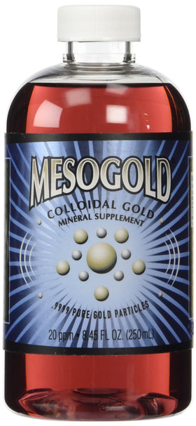 MesoGold colloïde d'or 250 mL vue avant avec étiquette