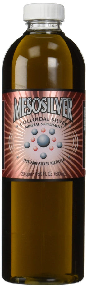 MesoSilver 20 ppm Argent Colloïdal 500 mL vue de face